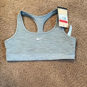 Nike Kids Heathered Gray Sports Bra Size L Training NWT